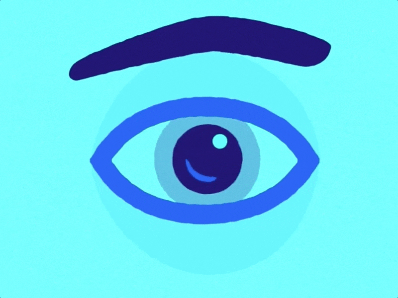 Animated eye motion graphic